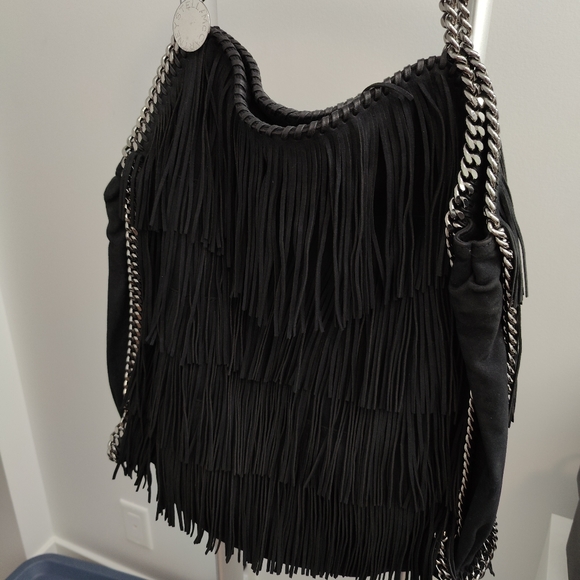 Stella McCartney black tassel hobo bag - Picture 2 of 5